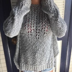 Grey knitted sweater